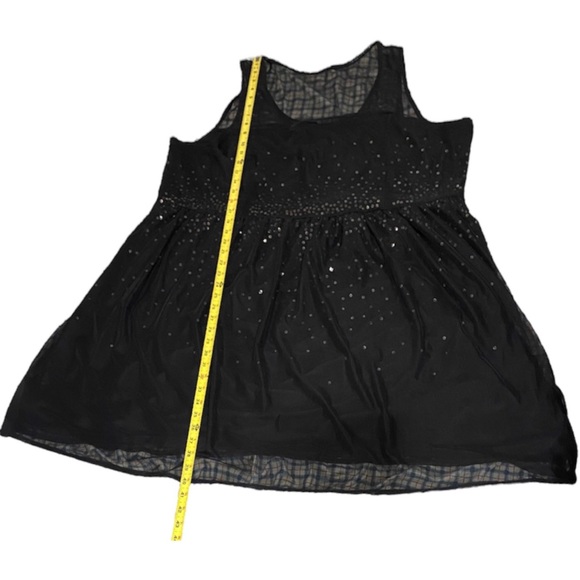 Lane Bryant Women’s Plus Size Black Sleeveless Sequin Party Lined Dress, Size 28 - Picture 3 of 8